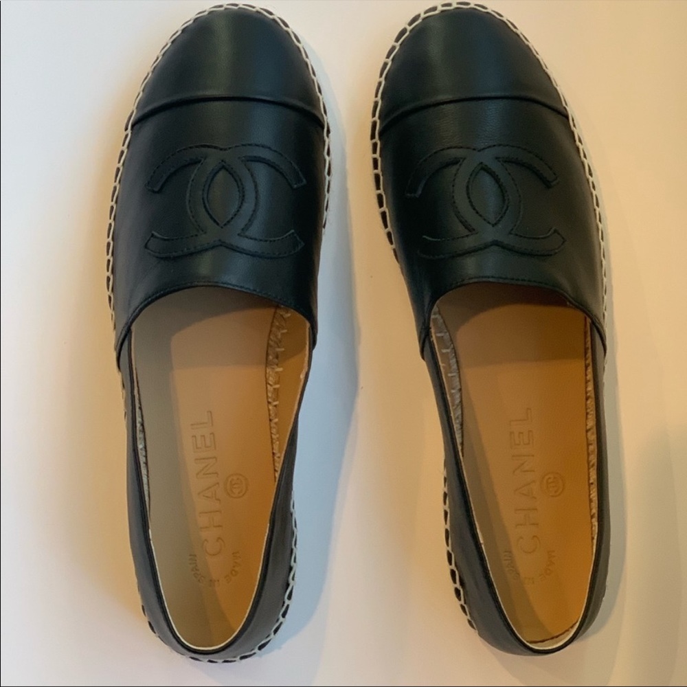 Chanel Black Espadrilles